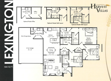 Harvest Villas Lexington Floor Plan