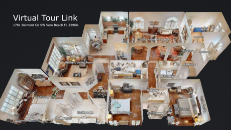 Matterport 3D Tour of 1781 Belmont Cir SW Vero Beach