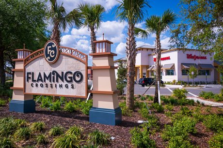 Flamingo Crossings Shopping Center in the Horizon West area of Winter Garden FL near Disney World.
