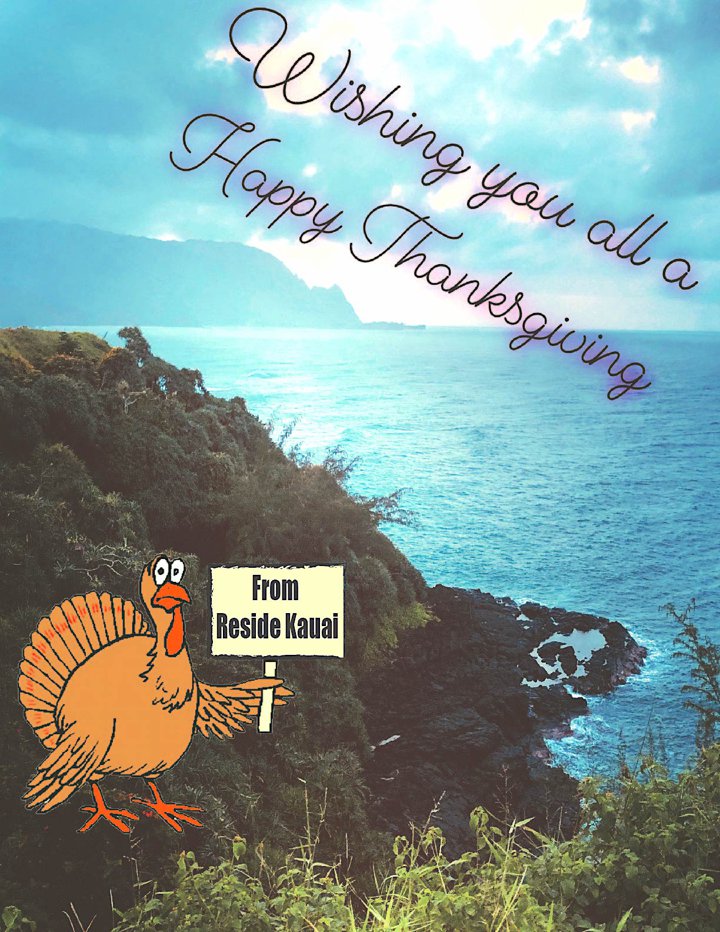 Happy Thanksgiving from Reside Kauai