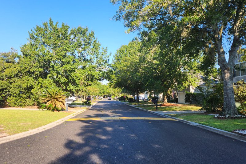 Residential street in Edgefield, Bluffton, SC