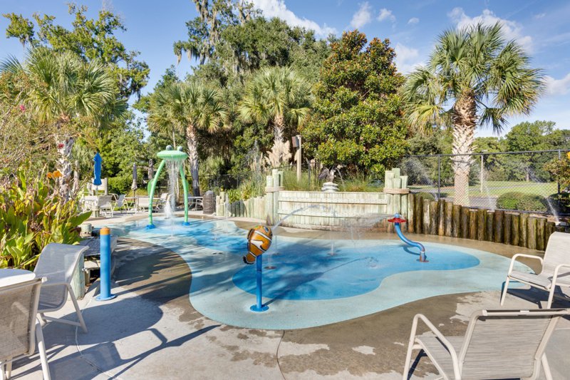 Splash pad at the Spring Lake Pool in Hilton Head Plantation