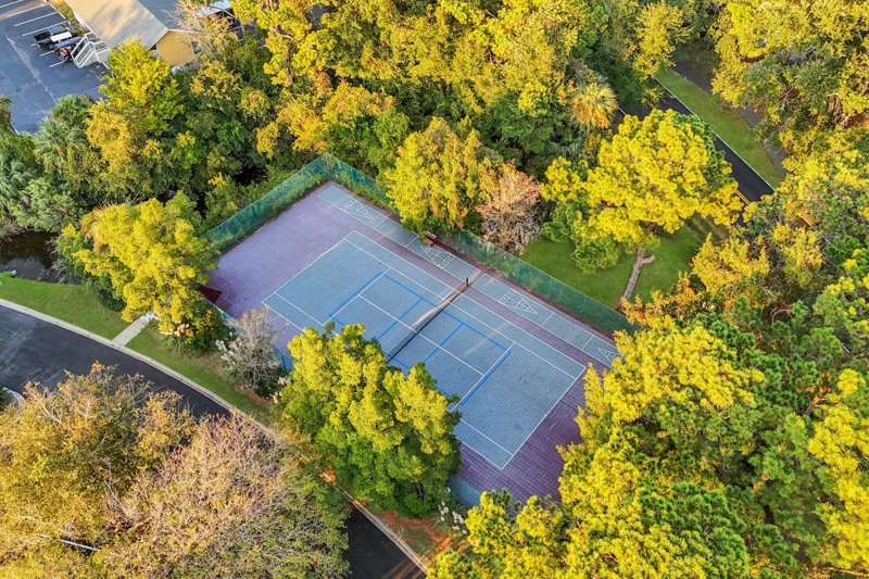 Har-Tru tennis courts at the Spring Lake Racquet Club in Hilton Head Plantation