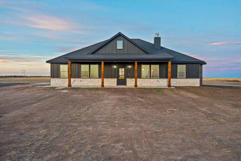 Exterior of a completed Deep Canyon home on acreage