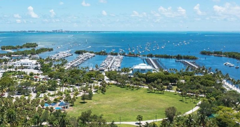 Coconut Grove FL waterfront view