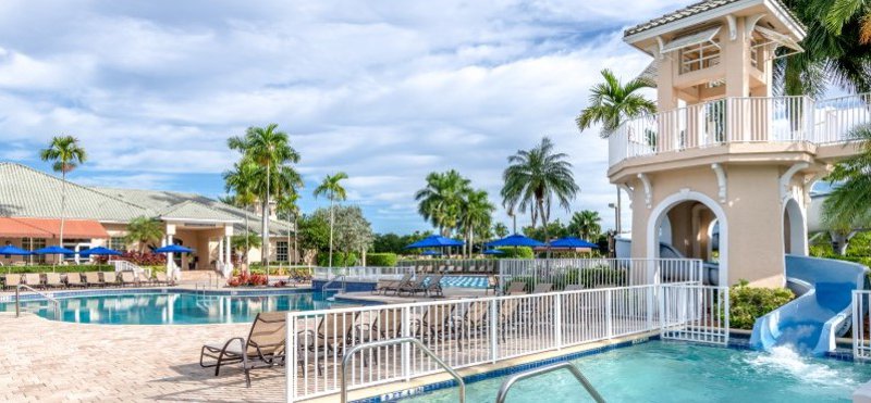 Water slide at the Savanna community pool in Weston FL