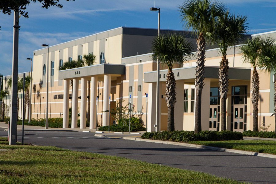 Modern school campus building serving students in the Lake Nona area of southeast Orlando