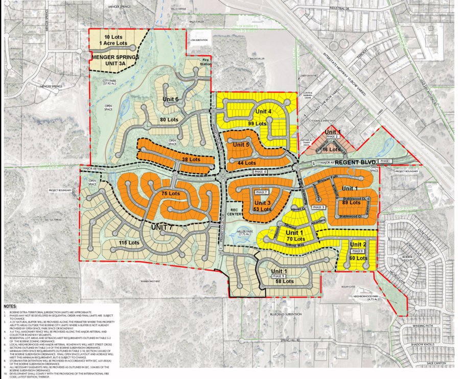 Regent Park Boerne land plan map