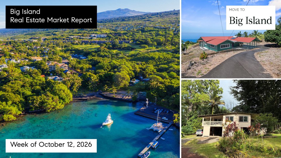 Big Island Hawaii real estate market report for the week ending October 18, 2026