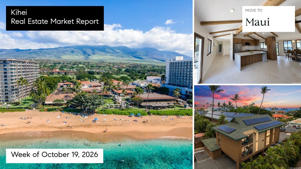 Kihei real estate market report for the week ending October 25, 2026 with Doug Ward