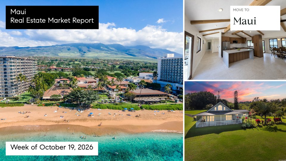 Maui real estate market report for the week ending October 25, 2026 with Doug Ward