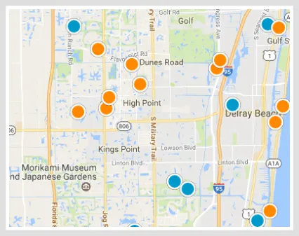 Interactive Map Search