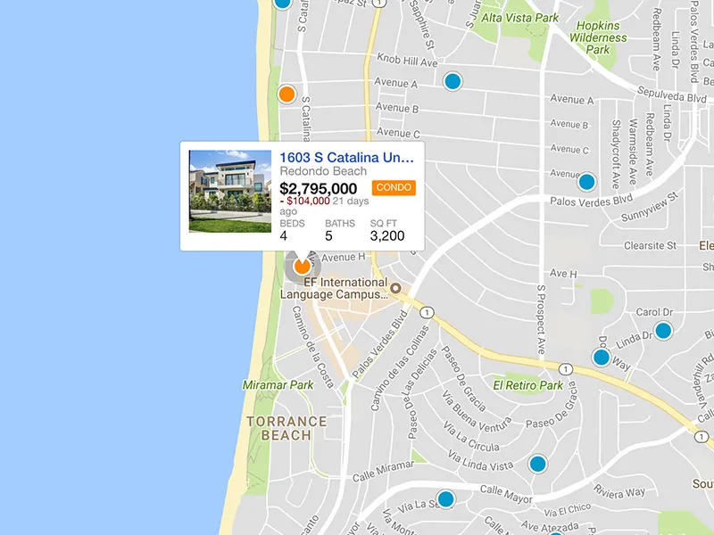 South Bay Los Angeles MLS Map