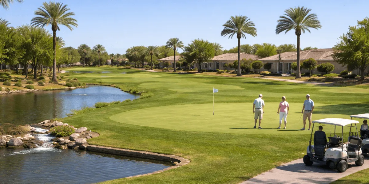 gilbert 55+ community golf course and homes