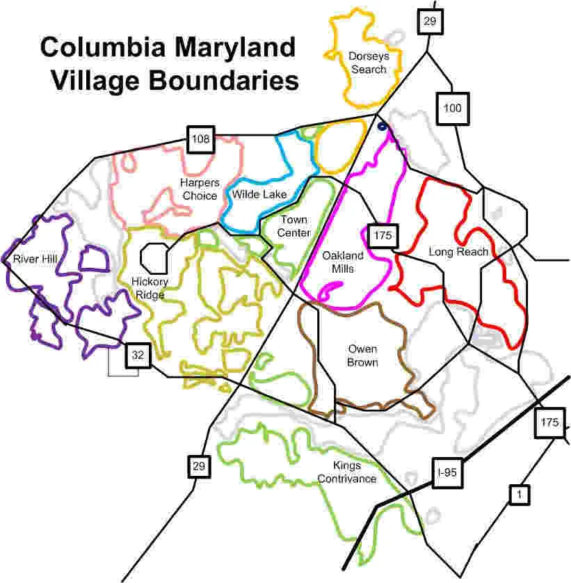 Columbia MD village map