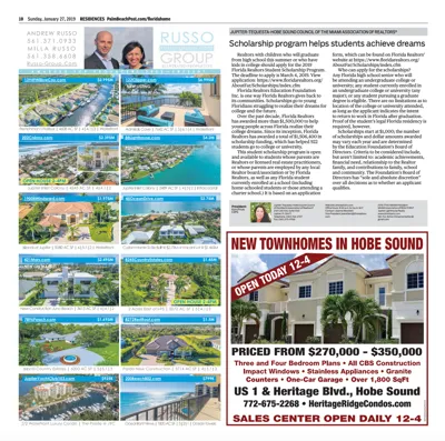 Palm Beach Post Residences Ad