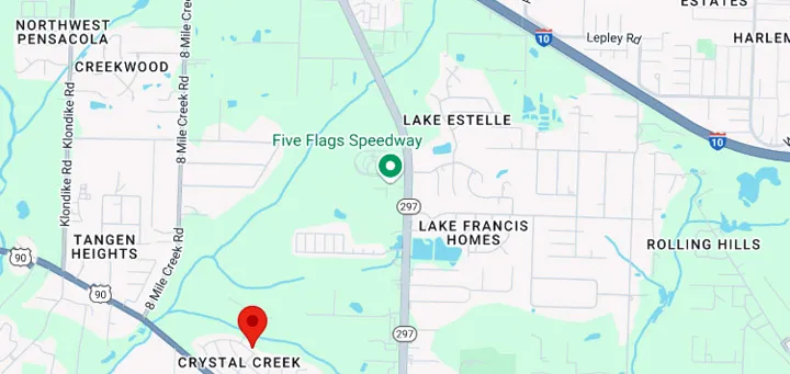Map featuring Crystal Creek Community