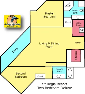 St Regis Resort North Topsail Beach 2 Bedroom Plan