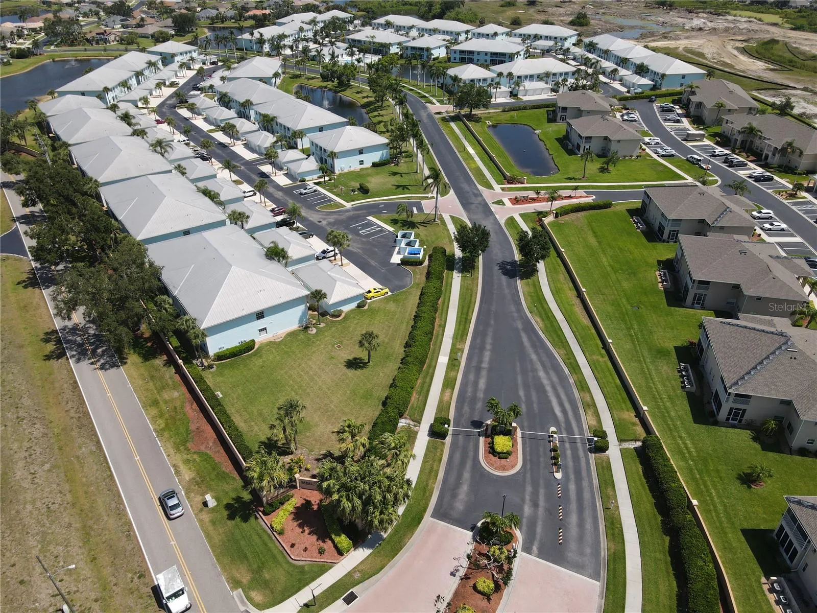 Aerial neighborhood view at The Colony at Sabal Trace North Port Florida