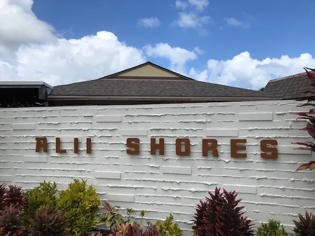 Alii Shores Sign