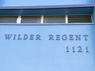 Wilder Regent Sign
