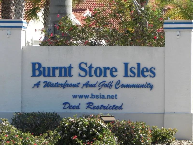 Burnt Store Isles neighborhood entrance in Punta Gorda
