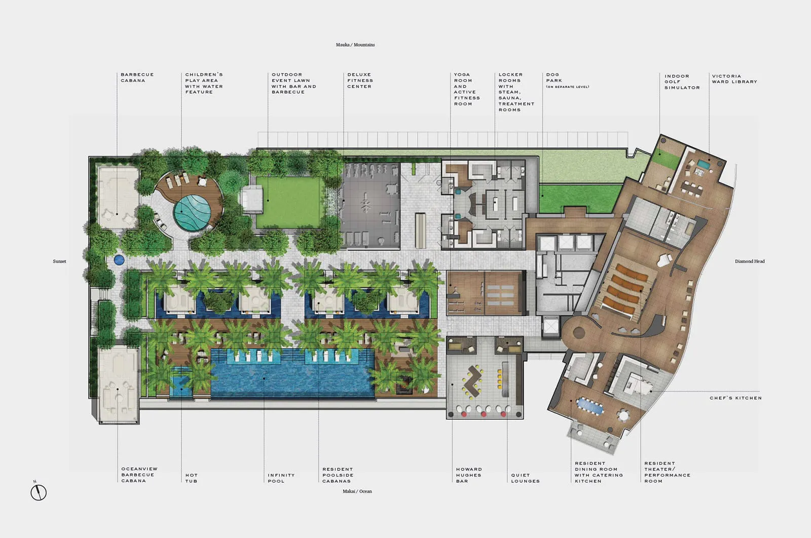Ward Village Waiea - Amenity Deck