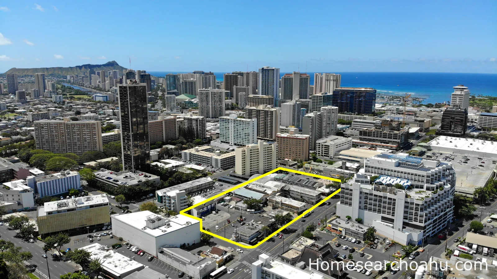 Keeaumoku Towers Aerial Location