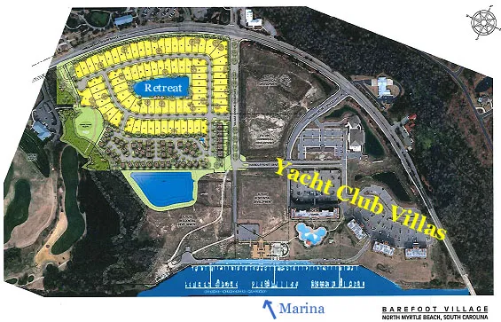 Siteplan for the Retreat at Barefoot Village Resort