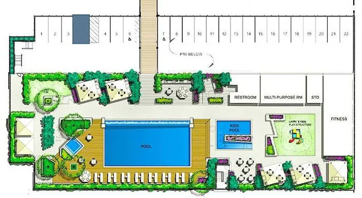 The Central Ala Moana Amenity Deck