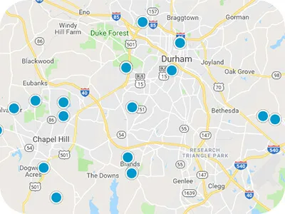 Triangle Area Real Estate Map Search