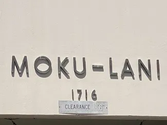Mokulani Apartments Sign