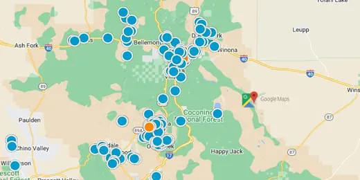 Northern Arizona Real Estate Map Search