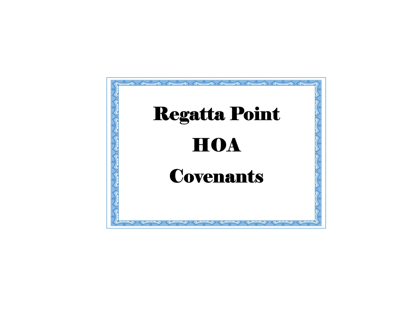Regatta Point HOA 