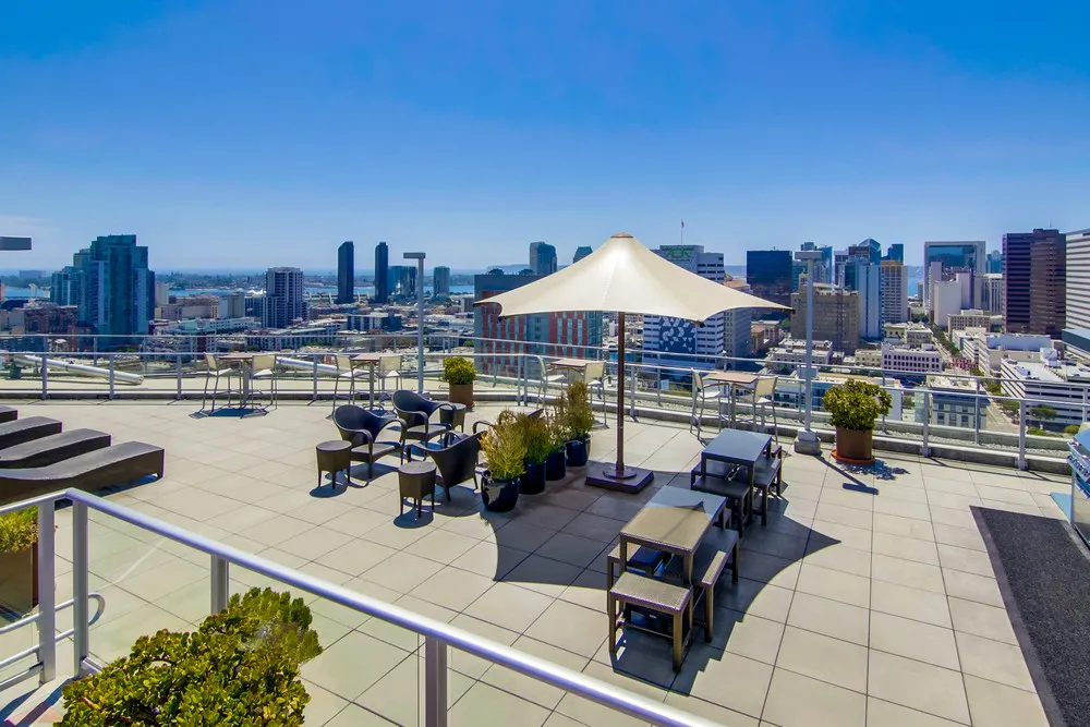 image of roof top terrace at the smart corner condos in san diego