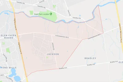 Jackson London Ontario Area Map