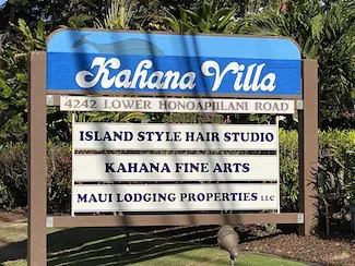 Kahana Villa Sign