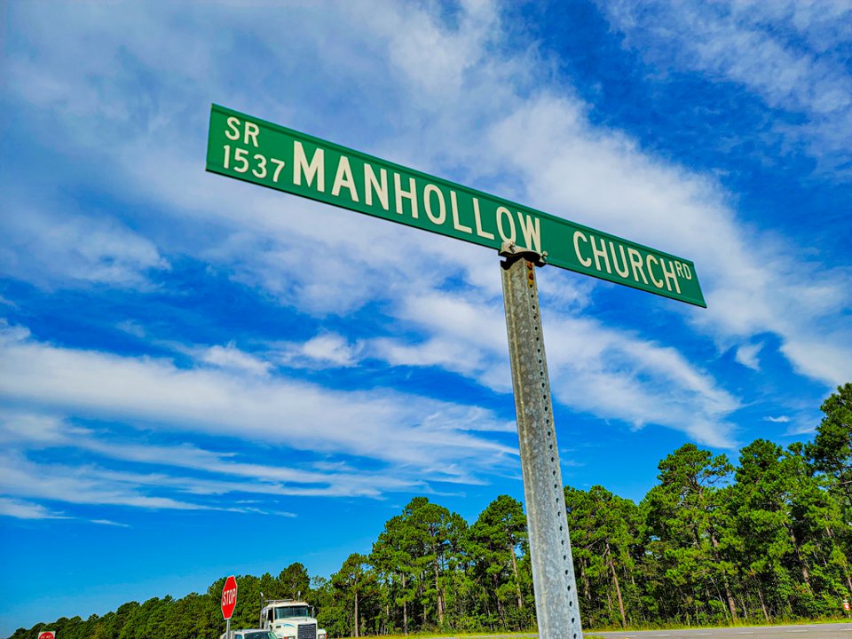 Manhollow Church Road in Holly Ridge NC