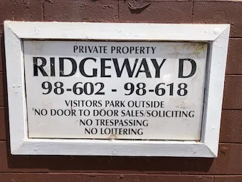 Ridgeway D Sign