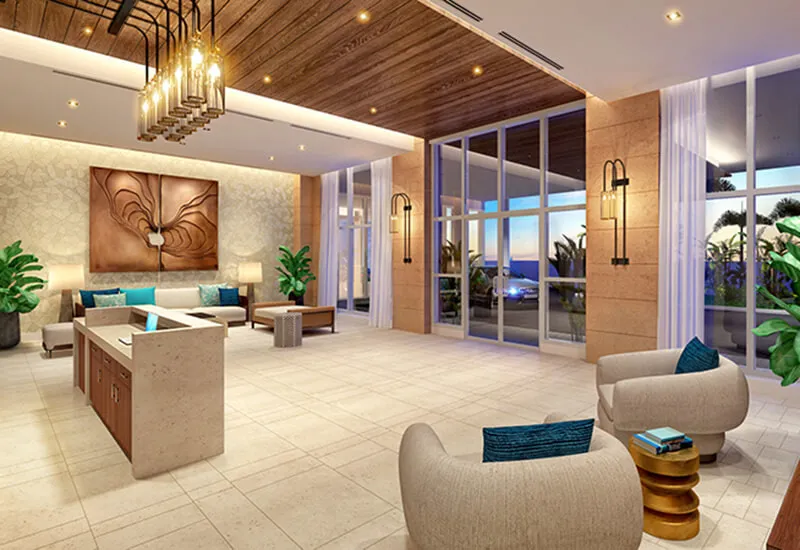 Azure Ala Moana lobby Rendering