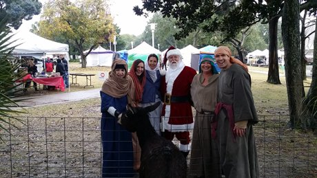 Rob Brooks Realty Live Nativity with Santa