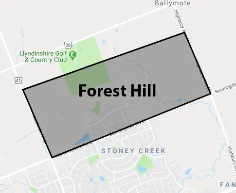 Forest Hill London Ontario Area Map