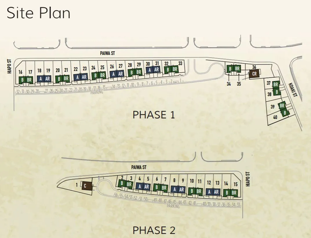 Pu'uwai Place Site Map