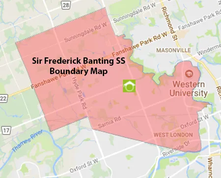 Sir Frederick Banting Boundary Map