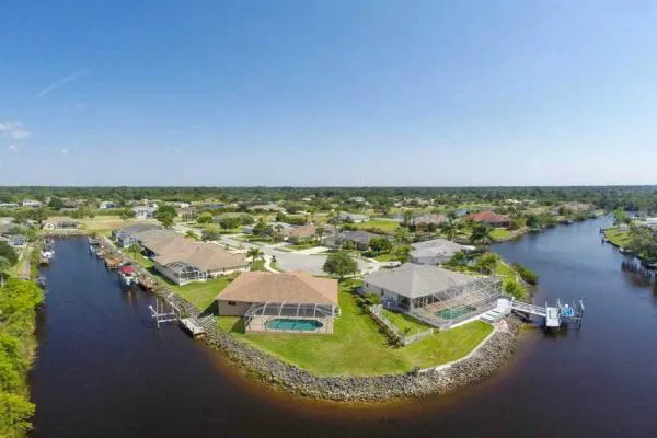 Duck Key waterfront neighborhood in North Port Florida