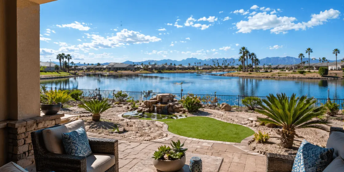 lakeside home in cantamia 55+ community in goodyear