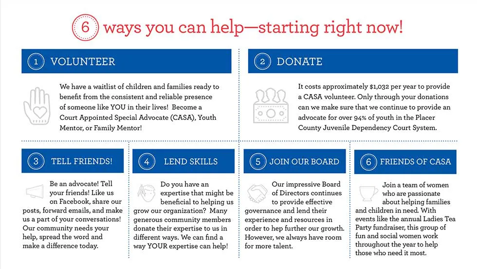 six ways to volunteer