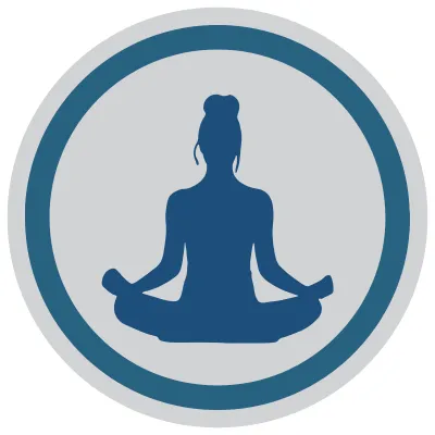 yoga icon representing optima camelview amenities health and wellness