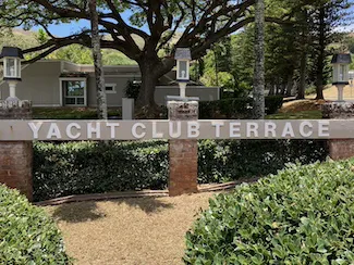 Yacht Club Terrace Sign