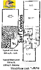 Surf Condos Two Bedroom Floor Plan